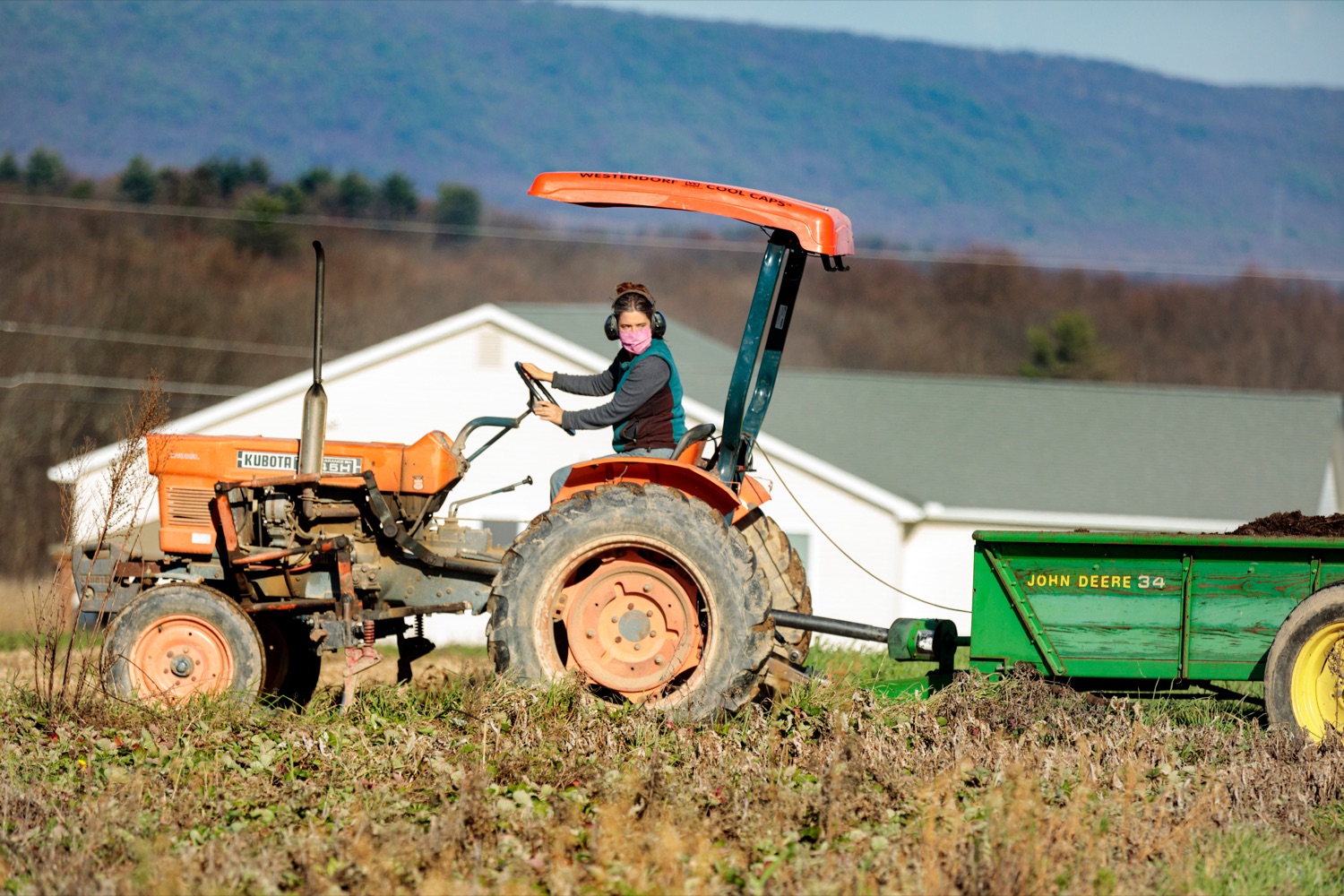 Aimee Good, co-owner and operator of The Good Farm, works the field in Germansville on Friday, November 20, 2020.<br><a href="https://filesource.amperwave.net/commonwealthofpa/photo/18325_AGRIC_Farm_Show_NK_004.jpg" target="_blank">⇣ Download Photo</a>