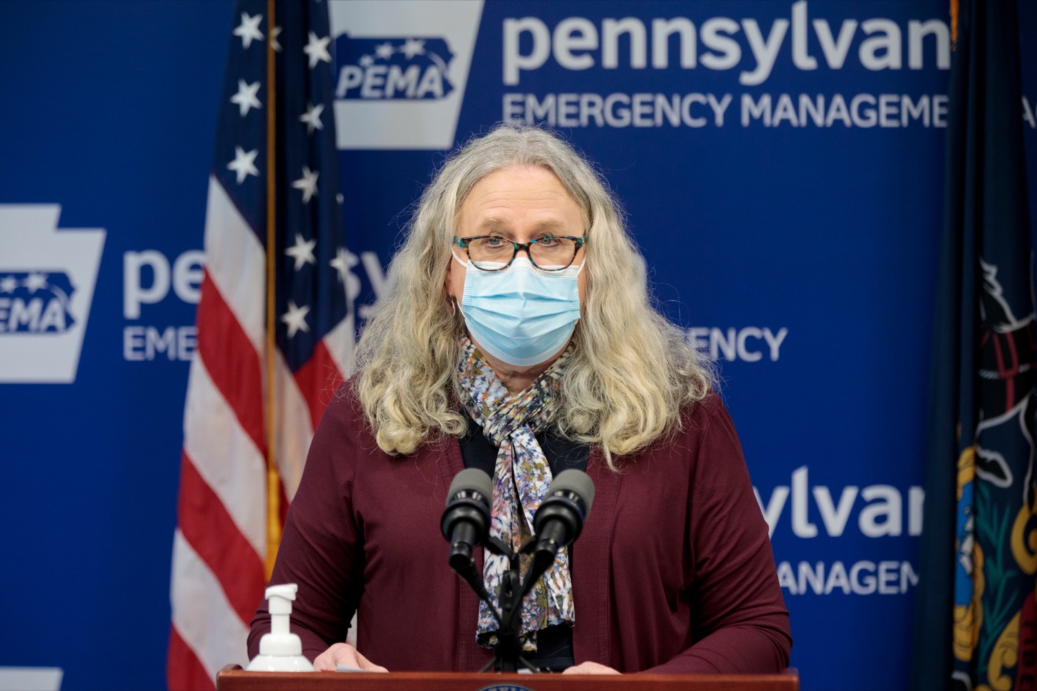 Pennsylvania Department of Health Secretary Dr. Rachel Levine speaks during a press conference inside PEMA headquarters on Wednesday, Dec. 30, 2020.<br><a href="https://filesource.amperwave.net/commonwealthofpa/photo/18455_GOV_Covid_Update_NK_006.jpg" target="_blank">⇣ Download Photo</a>