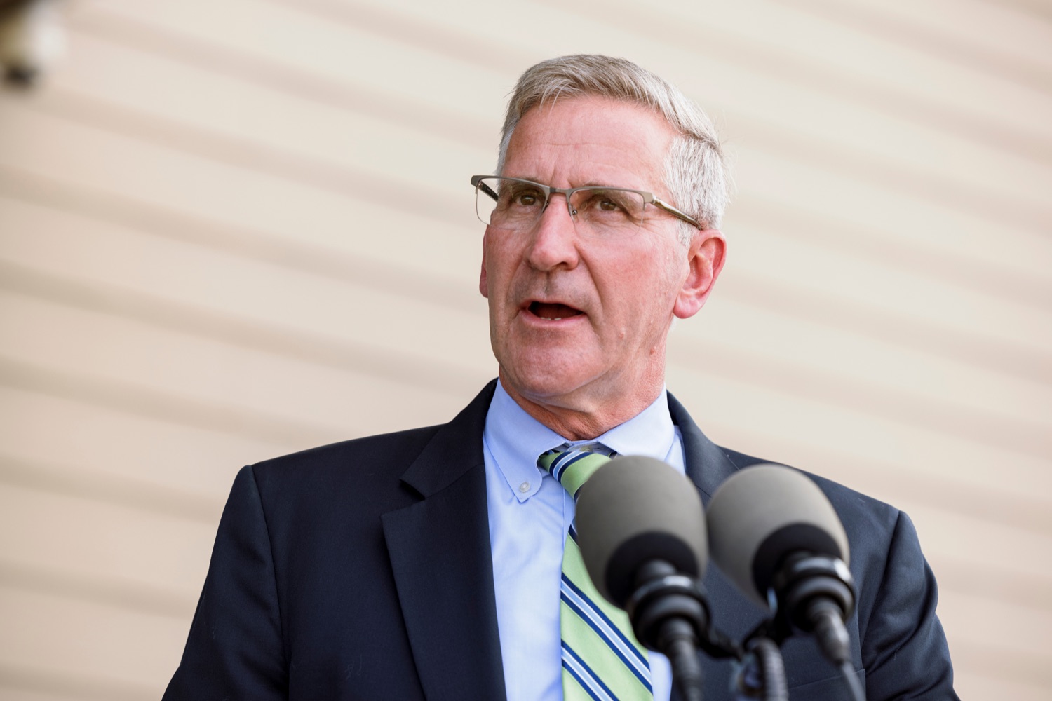 PA Dept. of Agriculture Secretary Russell Redding speaks during a press conference, which highlighted the success of Pennsylvania's farm to school programs, at Hill Top Academy in Mechanicsburg on Friday, August 27, 2021.<br><a href="https://filesource.amperwave.net/commonwealthofpa/photo/19054_AGRIC_FarmToSchool_NK_001.jpg" target="_blank">⇣ Download Photo</a>