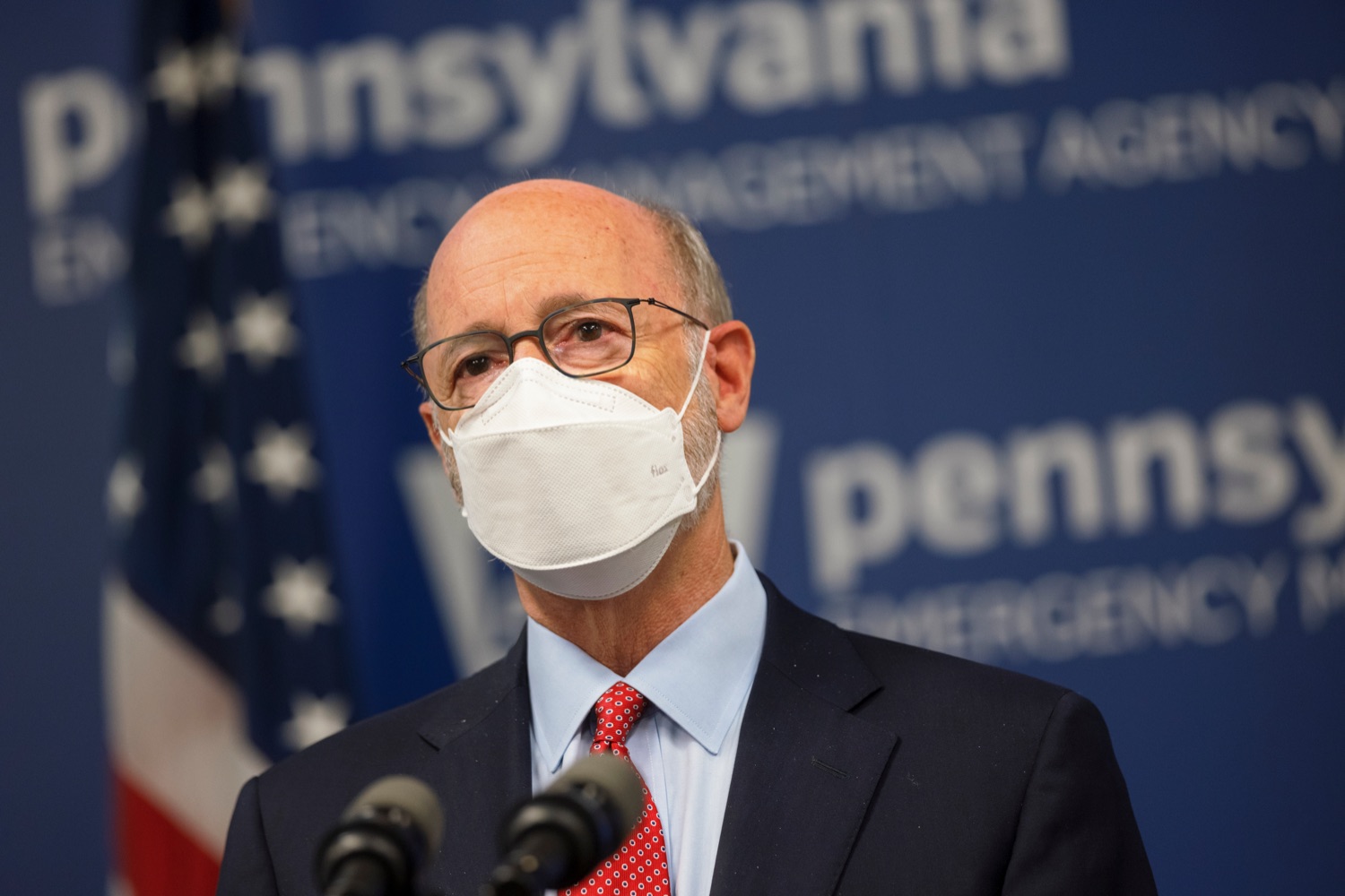 Governor Tom Wolf speaks during a press conference, which discussed the current state of COVID-19 and a new Secretary of Health order requiring masks to be worn inside K-12 school buildings, early learning programs and child care providers, inside Pennsylvania Emergency Management Agency in Harrisburg on Tuesday, August 31, 2021.<br><a href="https://filesource.amperwave.net/commonwealthofpa/photo/19089_GOV_School_Masking_NK_007.jpg" target="_blank">⇣ Download Photo</a>