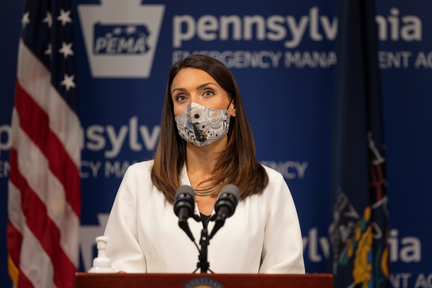 Acting Health Secretary Alison Beam speaks during a press conference, which discussed the current state of COVID-19 and a new Secretary of Health order requiring masks to be worn inside K-12 school buildings, early learning programs and child care providers, inside Pennsylvania Emergency Management Agency in Harrisburg on Tuesday, August 31, 2021.<br><a href="https://filesource.amperwave.net/commonwealthofpa/photo/19089_GOV_School_Masking_NK_010.jpg" target="_blank">⇣ Download Photo</a>