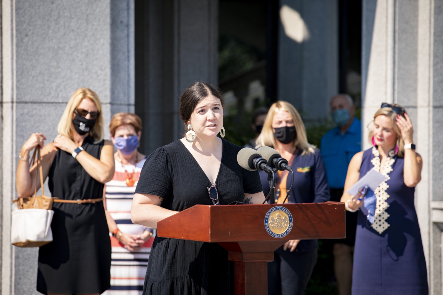 Jennifer Wilburne, Chief of Staff for First Lady Frances Wolf, discusses the importance of recognizing Hunger Action Month, in Harrisburg, PA on September 15, 2021.<br><a href="https://filesource.amperwave.net/commonwealthofpa/photo/19104_dhs_hungerAction_cz_15.JPG" target="_blank">⇣ Download Photo</a>