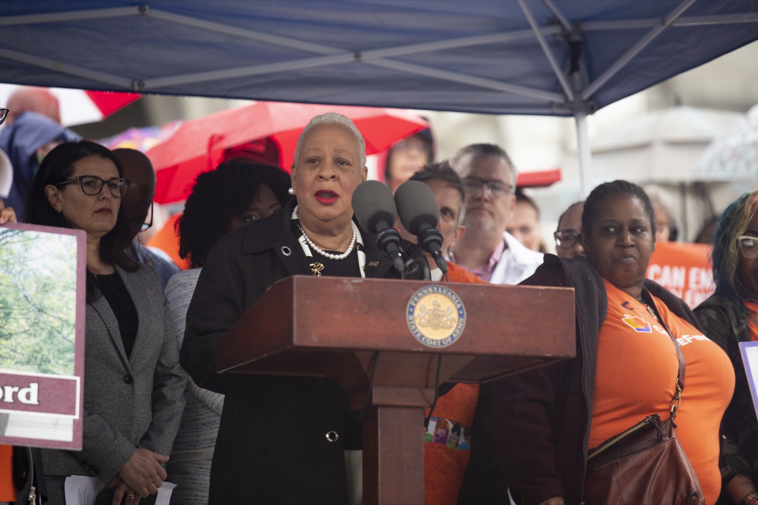 Wanda Williams, Mayor of Harrisburg, who lost a granddaughter to gun violence, calls for legislative action to save lives against gun violence, in Harrisburg, PA on April 26, 2022.<br><a href="https://filesource.amperwave.net/commonwealthofpa/photo/20782_gov_ceaseFirePA_17.JPG" target="_blank">⇣ Download Photo</a>