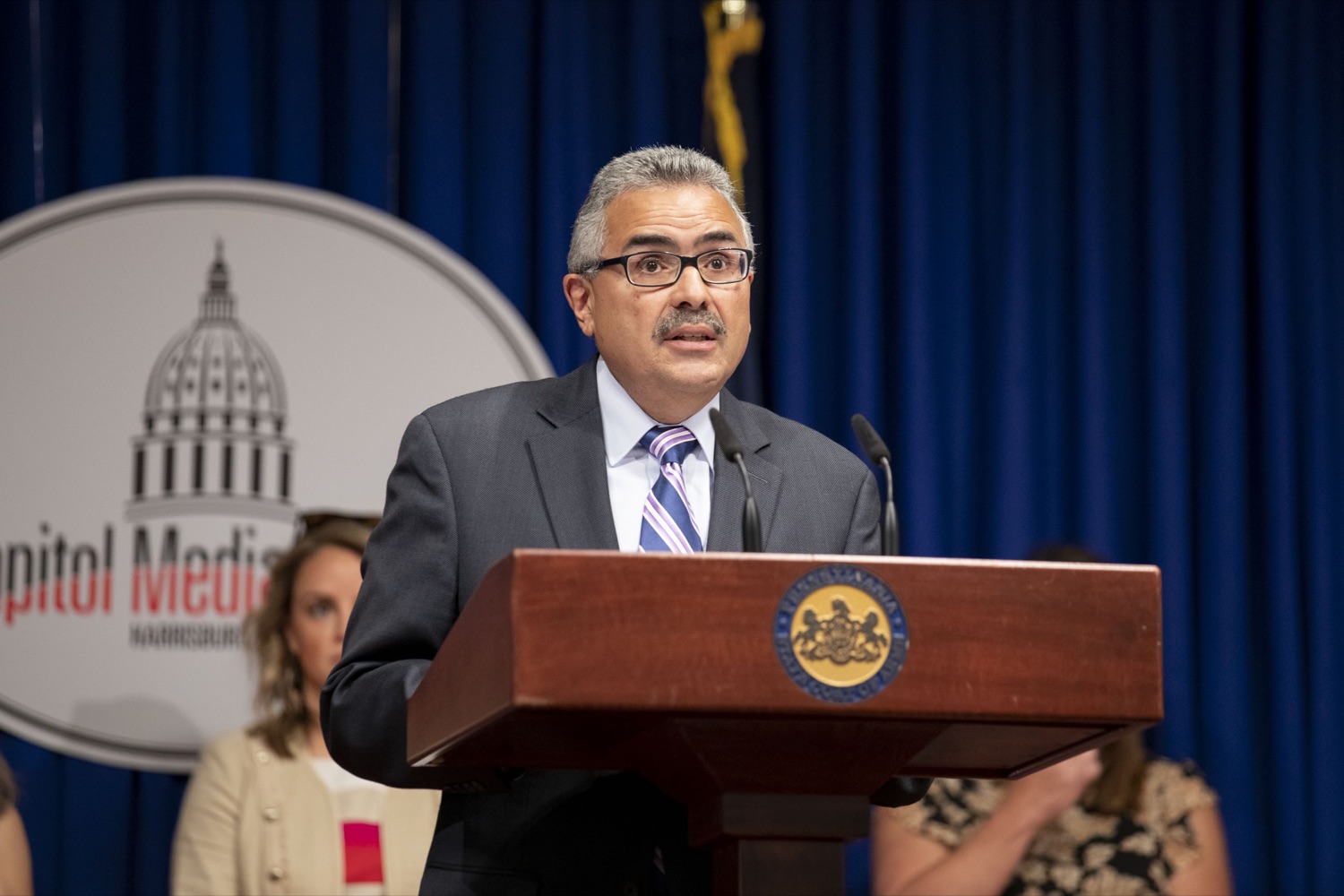 Secretary of Aging Robert Torres highlights proposed investments in food security of Pennsylvanias seniors and people with disabilities, in Harrisburg, PA on June 15, 2022. <br><a href="https://filesource.amperwave.net/commonwealthofpa/photo/20926_dhs_snap_07.jpg" target="_blank">⇣ Download Photo</a>