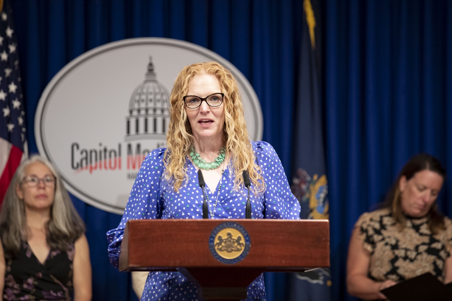 Caryn Long Earl, Director of Food Assistance for the Department of Agriculture, highlights proposed investments in food security of Pennsylvanias seniors and people with disabilities, in Harrisburg, PA on June 15, 2022. <br><a href="https://filesource.amperwave.net/commonwealthofpa/photo/20926_dhs_snap_08.jpg" target="_blank">⇣ Download Photo</a>
