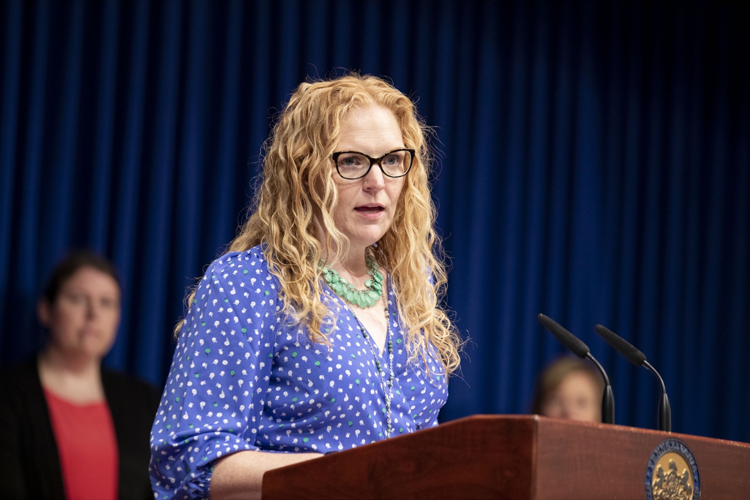 Caryn Long Earl, Director of Food Assistance for the Department of Agriculture, highlights proposed investments in food security of Pennsylvanias seniors and people with disabilities, in Harrisburg, PA on June 15, 2022. <br><a href="https://filesource.amperwave.net/commonwealthofpa/photo/20926_dhs_snap_09.jpg" target="_blank">⇣ Download Photo</a>