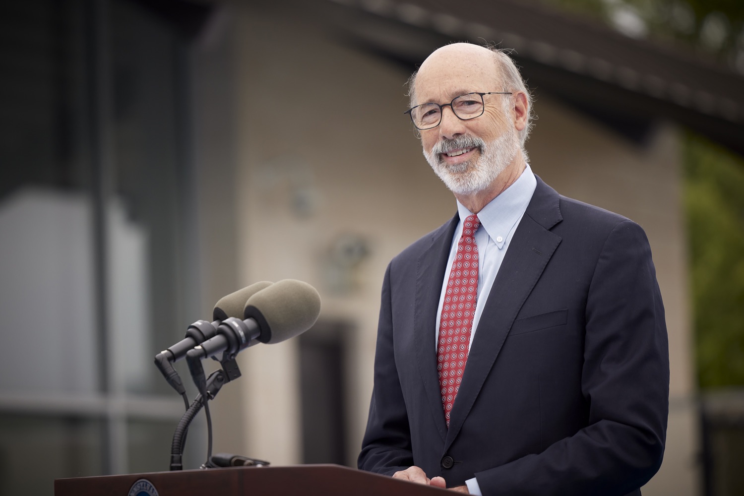 Pennsylvania Governor Tom Wolf speaks with the press.   Governor Tom Wolf today visited the Early Learning Center at Crispus Attucks in York to highlight his new state child tax credit program, modeled after the federal program, to support Pennsylvanias working families and ensure unbarred access to high-quality early childhood education.  York, PA   July 26, 2022<br><a href="https://filesource.amperwave.net/commonwealthofpa/photo/22049_gov_childTaxCredit_dz_002.JPG" target="_blank">⇣ Download Photo</a>