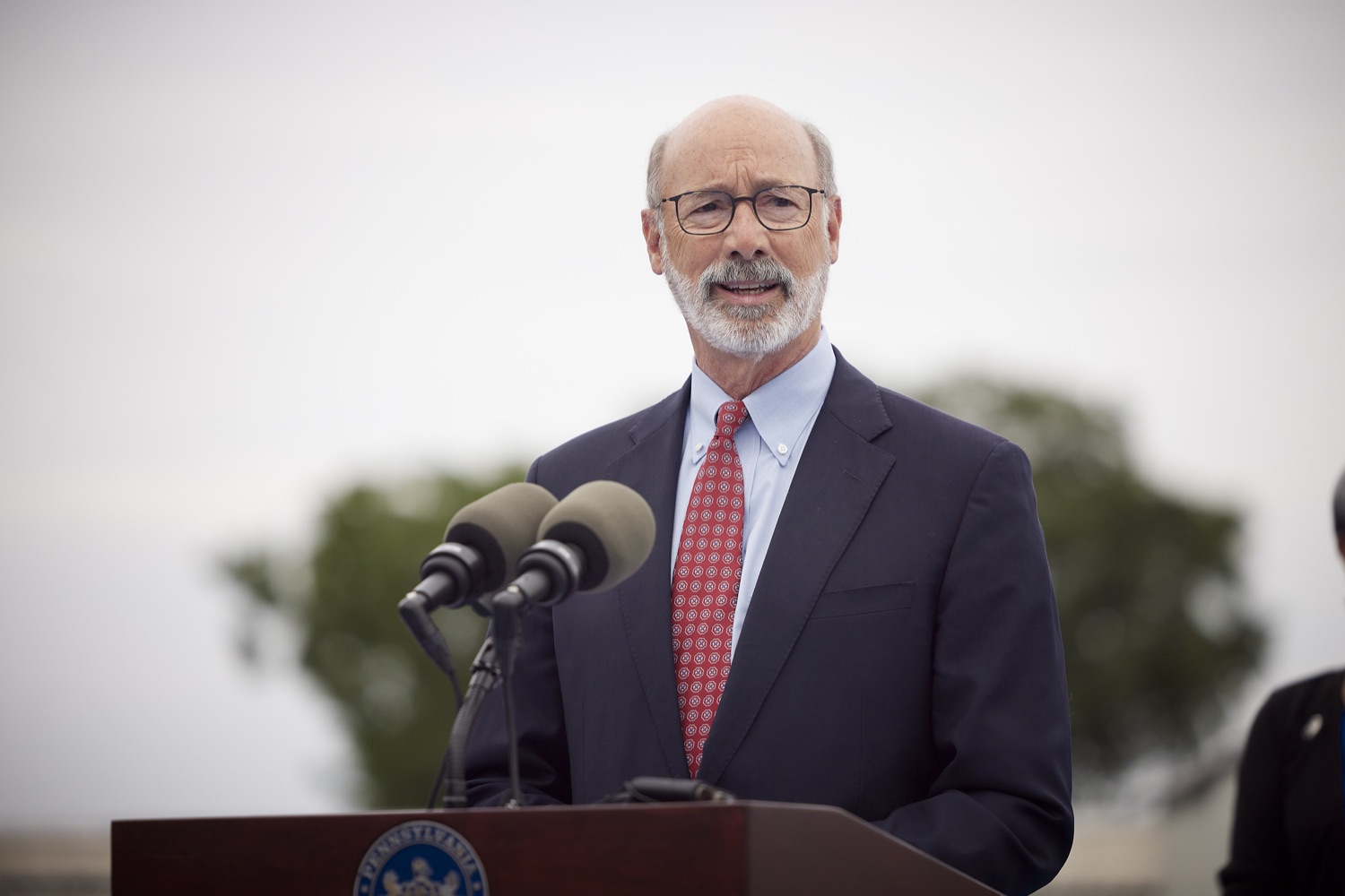 Pennsylvania Governor Tom Wolf speaks with the press.   Governor Tom Wolf today visited the Early Learning Center at Crispus Attucks in York to highlight his new state child tax credit program, modeled after the federal program, to support Pennsylvanias working families and ensure unbarred access to high-quality early childhood education.  York, PA   July 26, 2022<br><a href="https://filesource.amperwave.net/commonwealthofpa/photo/22049_gov_childTaxCredit_dz_016.JPG" target="_blank">⇣ Download Photo</a>