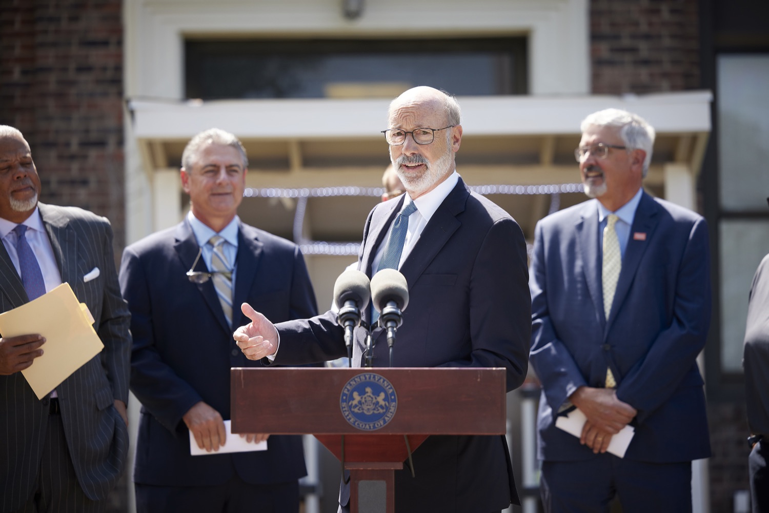 Pennsylvania Governor Tom Wolf speaks with the press.   Governor Tom Wolf was joined by state Representative David Delloso and stakeholders and community members to discuss the reintroduction of the PA Opportunity Program, which would send $2,000 checks directly to Pennsylvanians. I first proposed the PA Opportunity Program back in February, but Republican leaders in the General Assembly just wouldnt get on board with funding it in this years budget, said Gov. Wolf. However, as Ive traveled the commonwealth, Ive heard directly from so many people about how much this program would mean to them and their families. Im not going to stop fighting until the people of Pennsylvania get the help they need and deserve. Folcroft, PA  August 2, 2022<br><a href="https://filesource.amperwave.net/commonwealthofpa/photo/22070_gov_opportunityFund_dz_001.JPG" target="_blank">⇣ Download Photo</a>