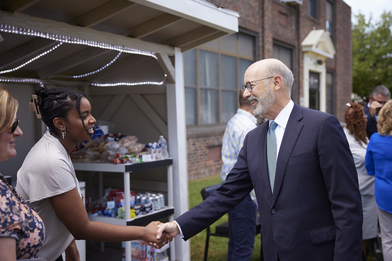 Pennsylvania Governor Tom Wolf greeting attendees.  Governor Tom Wolf was joined by state Representative David Delloso and stakeholders and community members to discuss the reintroduction of the PA Opportunity Program, which would send $2,000 checks directly to Pennsylvanians. I first proposed the PA Opportunity Program back in February, but Republican leaders in the General Assembly just wouldnt get on board with funding it in this years budget, said Gov. Wolf. However, as Ive traveled the commonwealth, Ive heard directly from so many people about how much this program would mean to them and their families. Im not going to stop fighting until the people of Pennsylvania get the help they need and deserve. Folcroft, PA  August 2, 2022<br><a href="https://filesource.amperwave.net/commonwealthofpa/photo/22070_gov_opportunityFund_dz_006.JPG" target="_blank">⇣ Download Photo</a>