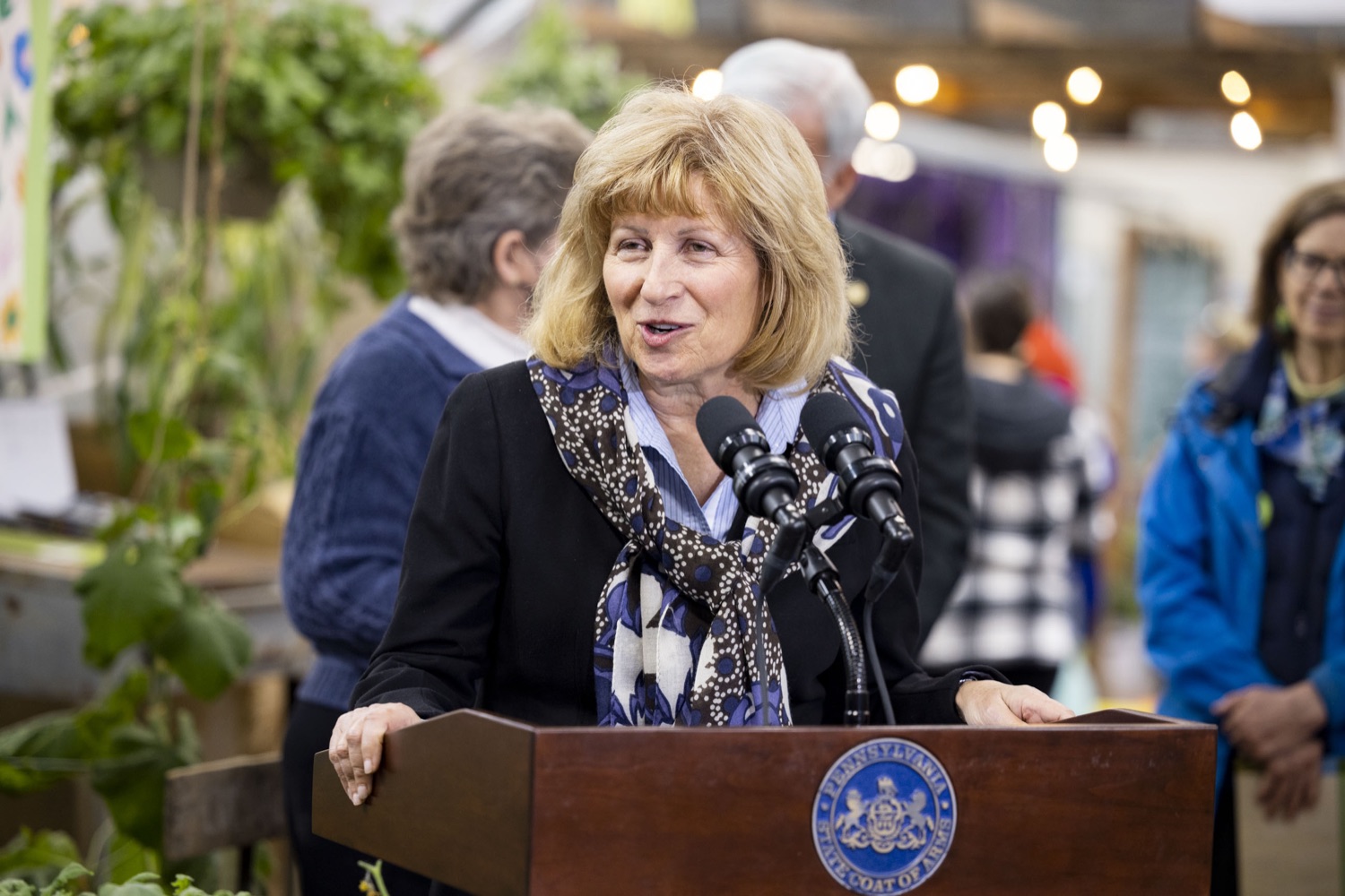Senator Judy Schwank celebrates the Wolf Administrations targeted investments to grow market opportunities for Pennsylvania farmers, including the PA Farm Bill funded PA Preferred® Organic Initiative, in Harrisburg, PA on January 13, 2023.<br><a href="https://filesource.amperwave.net/commonwealthofpa/photo/22478_ag_organic_capstone_25.jpg" target="_blank">⇣ Download Photo</a>