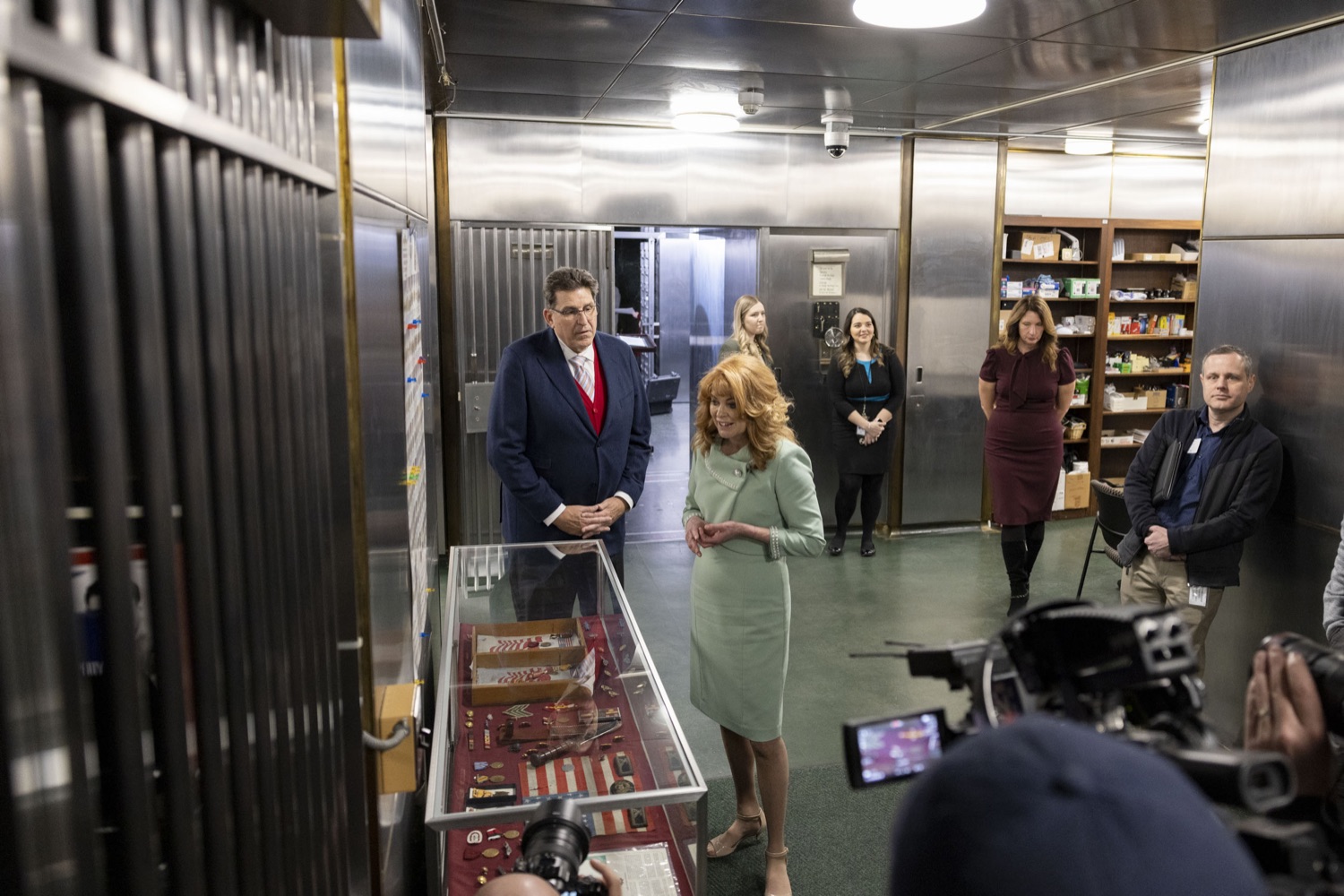 Pennsylvania Treasurer Stacy Garrity gives a tour of the Finance Building's historic vault, which stores tangible property reported to the Bureau of Unclaimed Property, including gold, collectibles, and military decorations, in Harrisburg, PA on March 15, 2023.<br><a href="https://filesource.amperwave.net/commonwealthofpa/photo/22711_treas_vault_cz_08.jpg" target="_blank">⇣ Download Photo</a>