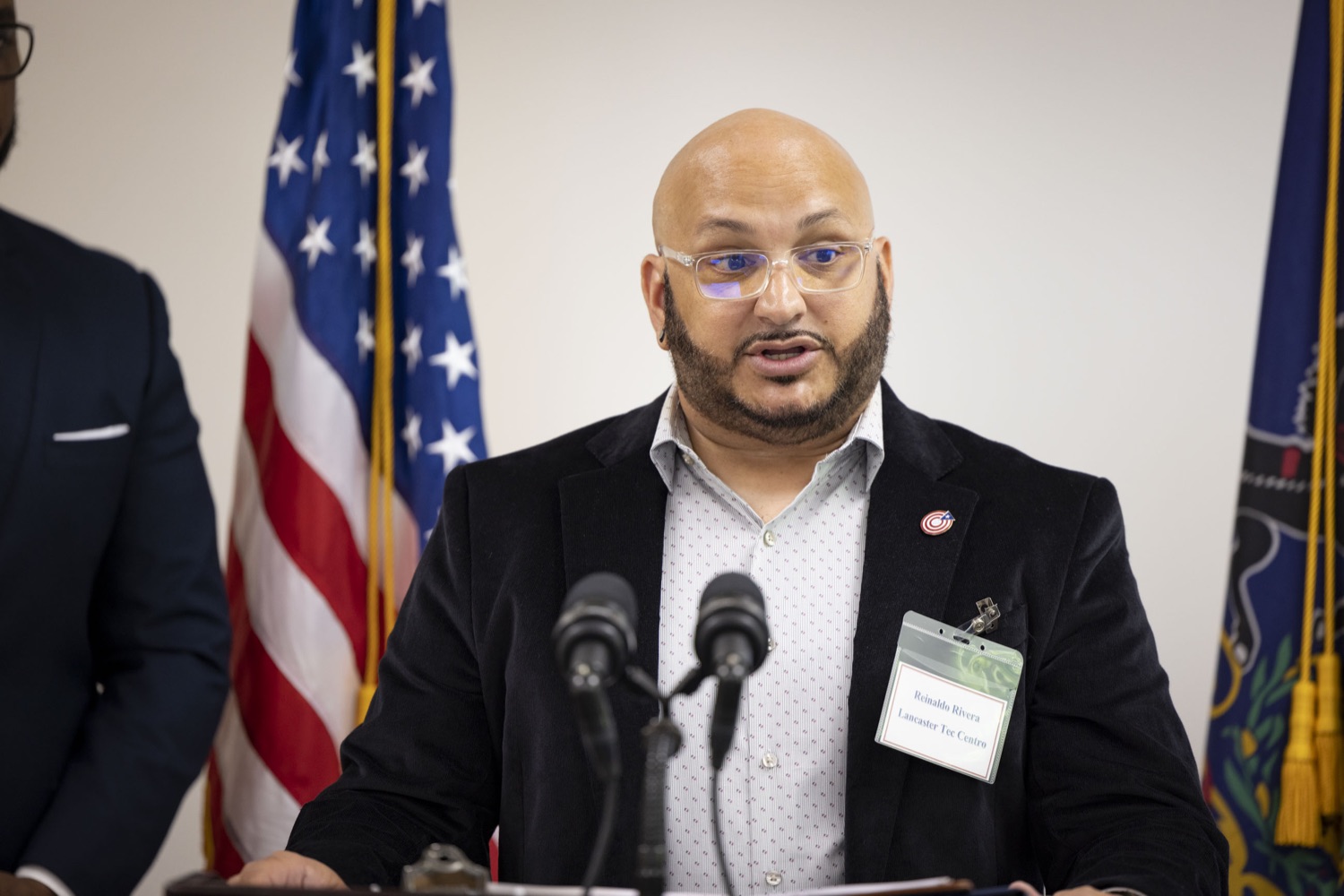 Reinaldo Rivera, Associate Director of Tec Centro, highlights the importance of adult workforce development, in Lancaster, PA on June 1, 2023.<br><a href="https://filesource.amperwave.net/commonwealthofpa/photo/23168_lg_tecCentro_cz_21.jpg" target="_blank">⇣ Download Photo</a>