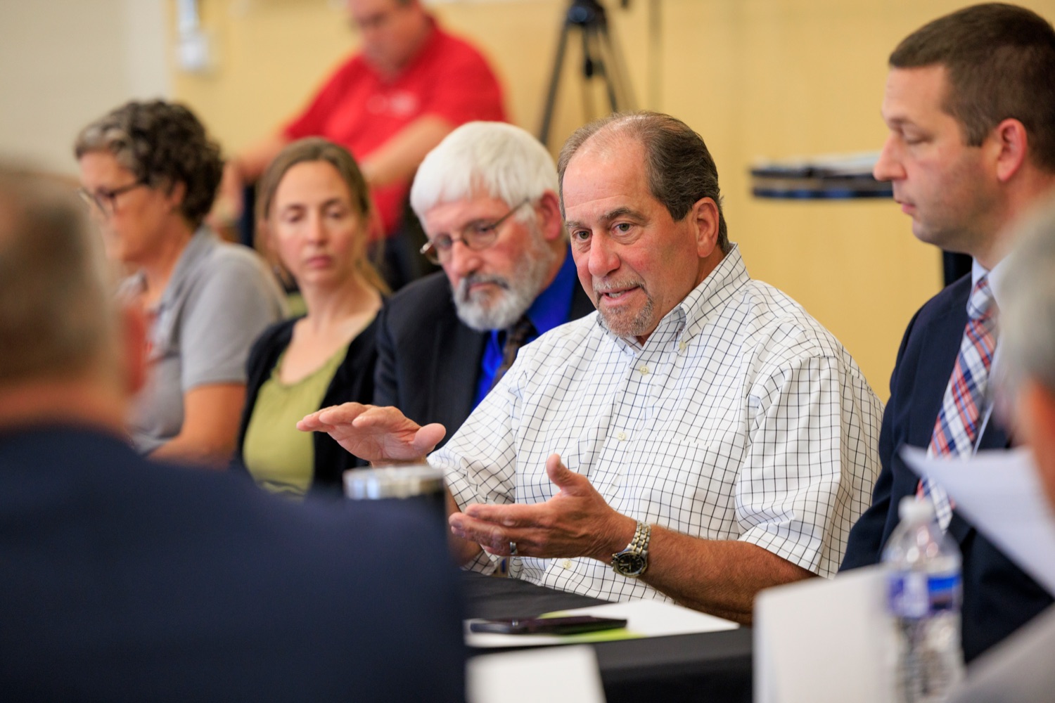 Fred Strathmeyer, Deputy Secretary for Plant Industry and Consumer Protection, Pennsylvania Department of Agriculture, speaks during a joint hearing with the House Agriculture and Rural Affairs Committee and the Governors Invasive Species Council on invasive species in Pennsylvania at Temple Universitys Ambler Campus on Friday, September 8, 2023.<br><a href="https://filesource.amperwave.net/commonwealthofpa/photo/23666_AGRIC_Invasive_Species_NK_020.JPG" target="_blank">⇣ Download Photo</a>