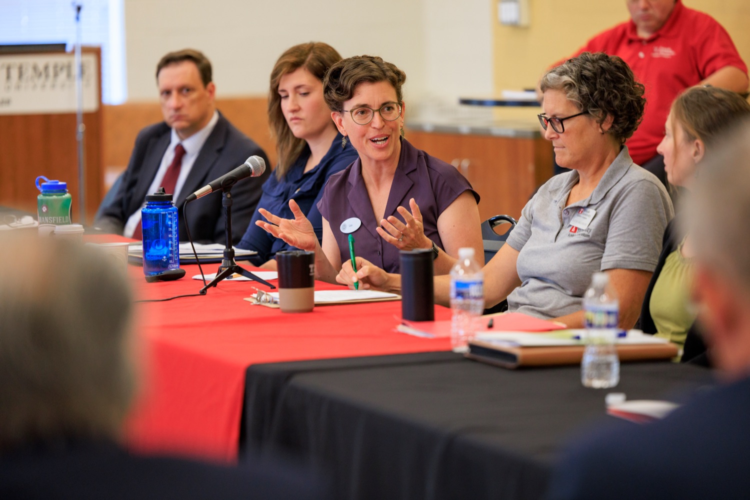 Dr. Lea Johnson, Associate Director, Land Stewardship and Ecology, Longwood Gardens, speaks during a joint hearing with the House Agriculture and Rural Affairs Committee and the Governors Invasive Species Council on invasive species in Pennsylvania at Temple Universitys Ambler Campus on Friday, September 8, 2023.<br><a href="https://filesource.amperwave.net/commonwealthofpa/photo/23666_AGRIC_Invasive_Species_NK_022.JPG" target="_blank">⇣ Download Photo</a>