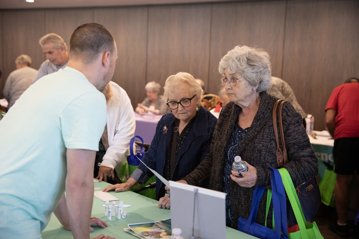 Secretaries from the Pennsylvania Departments of Revenue and Aging will visit a Senior Health Fair to speak with older Pennsylvanians about the Shapiro Administration's major expansion of the Property Tax/Rent Rebate (PTRR) program. Pictured here is a moment from their event in Moosic, Pennsylvania.<br><a href="https://filesource.amperwave.net/commonwealthofpa/photo/23734_pda_ptrr_JP_04.jpg" target="_blank">⇣ Download Photo</a>