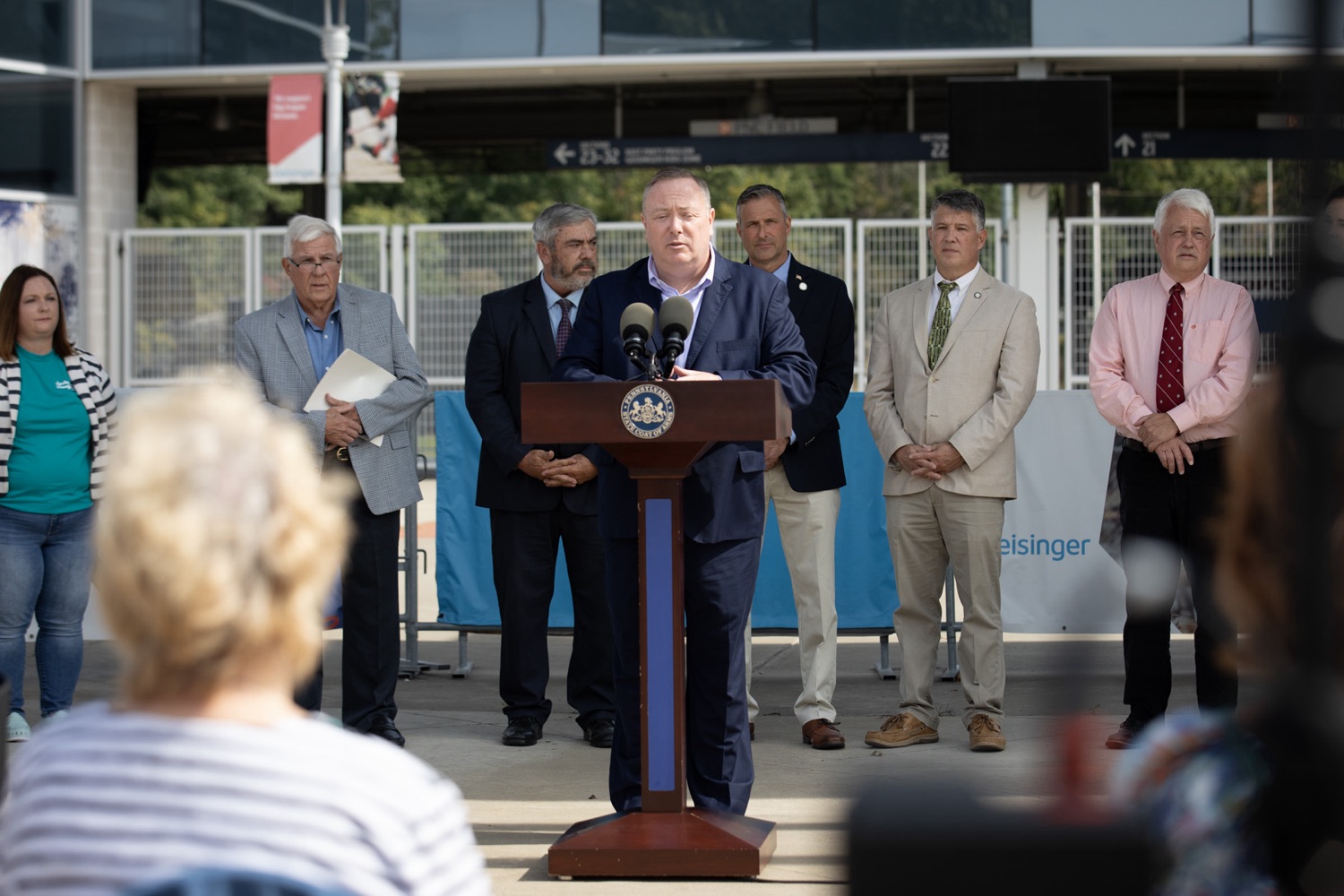 Secretaries from the Pennsylvania Departments of Revenue and Aging will visit a Senior Health Fair to speak with older Pennsylvanians about the Shapiro Administration's major expansion of the Property Tax/Rent Rebate (PTRR) program. Pictured here is Secretary Jason Kavulich delivering remarks at their event in Moosic, Pennsylvania.<br><a href="https://filesource.amperwave.net/commonwealthofpa/photo/23734_pda_ptrr_JP_16.jpg" target="_blank">⇣ Download Photo</a>