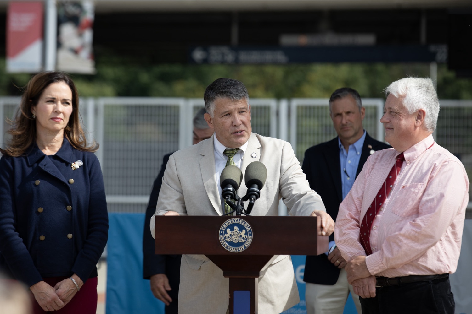 Secretaries from the Pennsylvania Departments of Revenue and Aging will visit a Senior Health Fair to speak with older Pennsylvanians about the Shapiro Administration's major expansion of the Property Tax/Rent Rebate (PTRR) program. Pictured here is State Representative Jim Haddock, delivering remarks at their event in Moosic, Pennsylvania.<br><a href="https://filesource.amperwave.net/commonwealthofpa/photo/23734_pda_ptrr_JP_27.jpg" target="_blank">⇣ Download Photo</a>