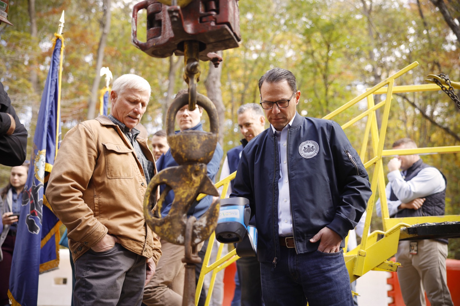 Governor Josh Shapiro, the PA Department of Environmental Protection (DEP), Environmental Defense Fund (EDF), and the Pennsylvania Environmental Council (PEC) highlighted the Shapiro Administration's historic work to cap and plug orphaned and abandoned oil and gas wells across Pennsylvania. OCTOBER 18, 2023 - BURGETTSTOWN, PA<br><a href="https://filesource.amperwave.net/commonwealthofpa/photo/23921_gov_100thwell_dz_018.JPG" target="_blank">⇣ Download Photo</a>