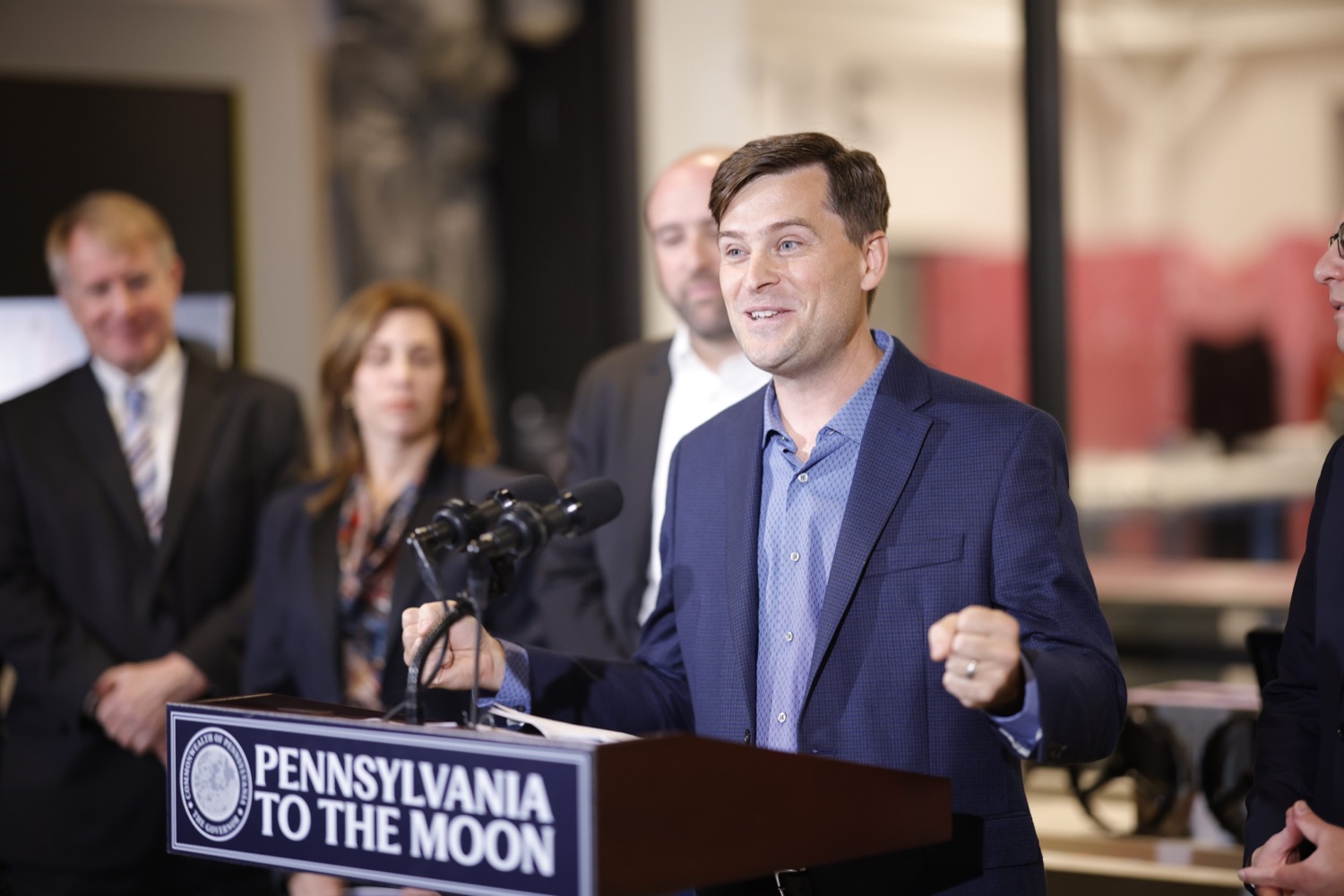 Shapiro Administration Invests Millions in Astrobotic Technology, Helping the Leading Space and Robotics Company Expand and Create Nearly 300 High-Tech Jobs Ahead of December Moon Launch<br><a href="https://filesource.amperwave.net/commonwealthofpa/photo/24064_gov_astrobotics_03.jpeg" target="_blank">⇣ Download Photo</a>