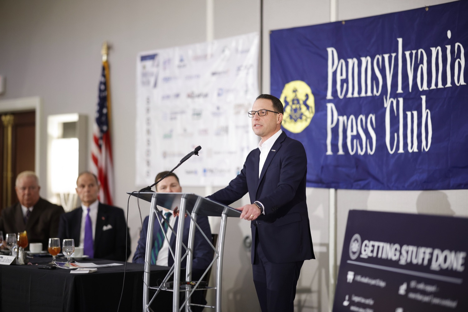 Governor Josh Shapiro delivered remarks at the Pennsylvania Press Club's November 2023 luncheon in Harrisburg.  NOVEMBER 20, 2023 - HARRISBURG, PA<br><a href="https://filesource.amperwave.net/commonwealthofpa/photo/24105_gov_papressclub_dz_0013.JPG" target="_blank">⇣ Download Photo</a>
