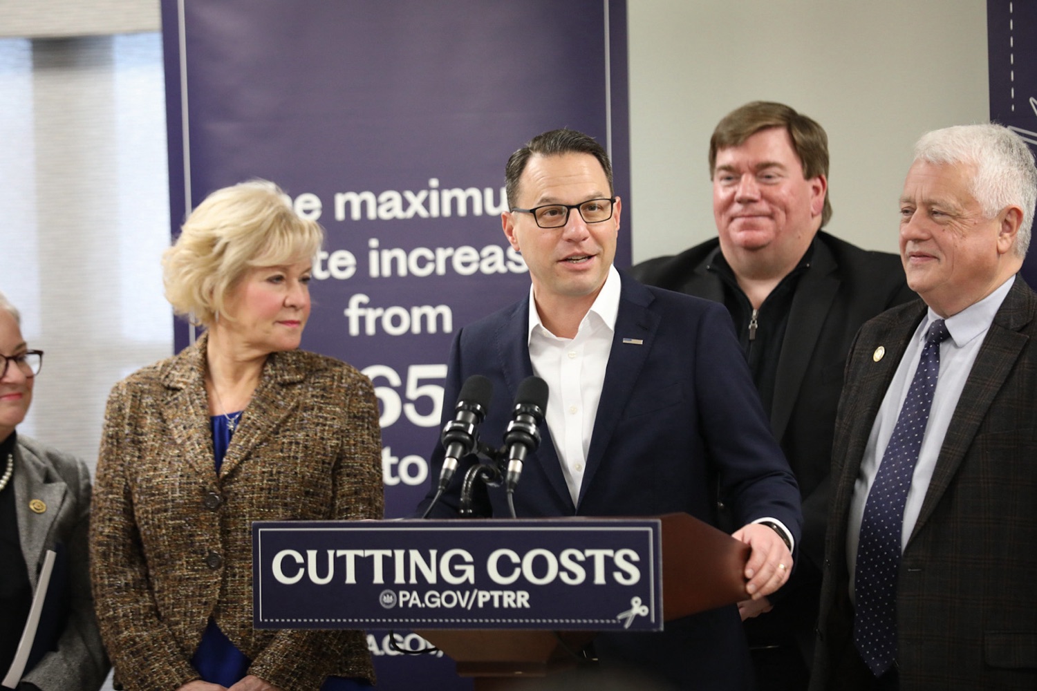 Governor Josh Shapiro visited the Litzenberger House in Northampton County to kickoff the 2024 filing period for eligible Pennsylvanians to submit applications for rebates on property taxes and rent paid in 2023 as part of the expanded Property Tax/Rent Rebate program. Pictured here is Governor Shapiro delivering remarks during the event.<br><a href="https://filesource.amperwave.net/commonwealthofpa/photo/24306_gov_PTRR_JP_03.jpg" target="_blank">⇣ Download Photo</a>